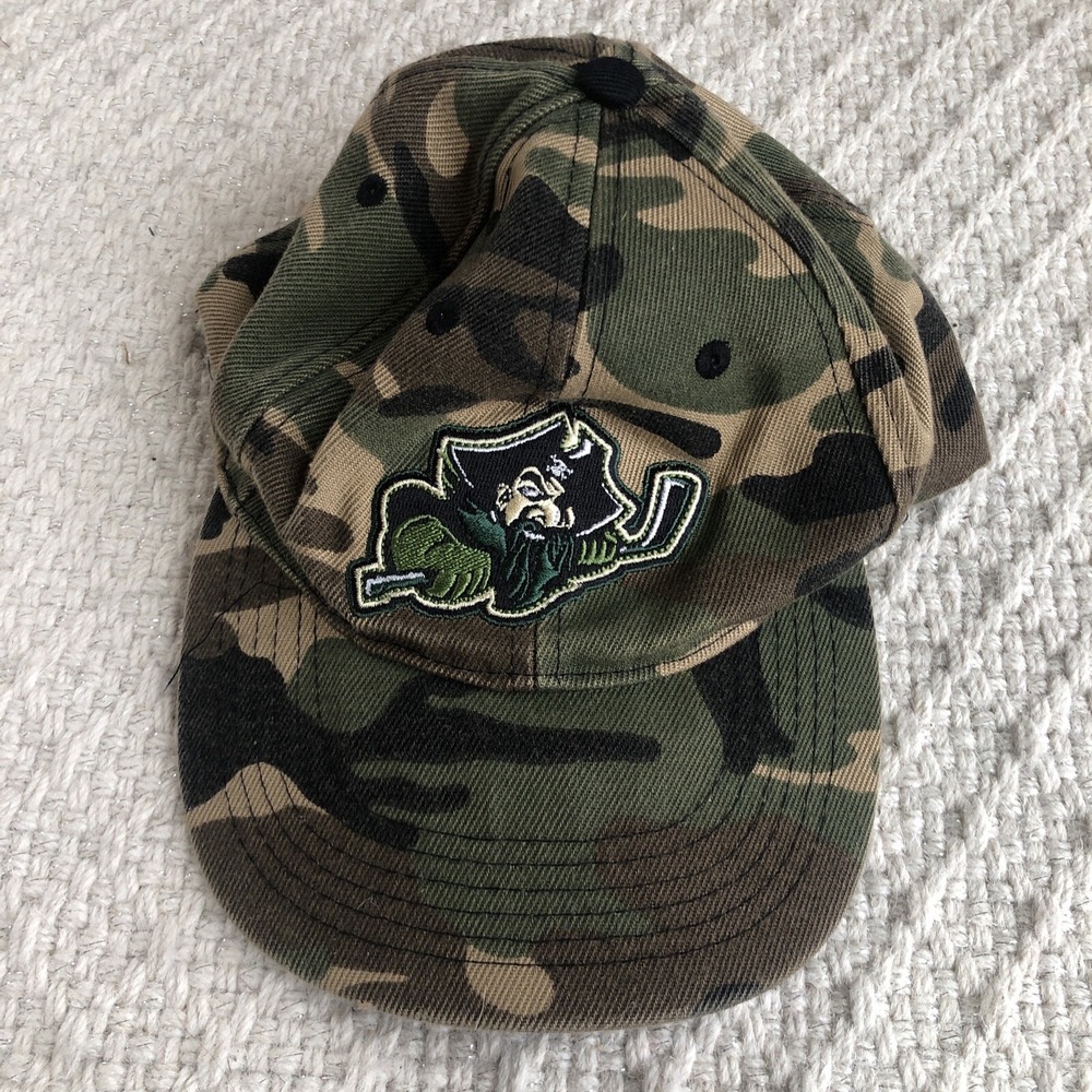 PORTLAND PIRATES HAT MAINE AHL DEFUNCT TEAM  HOCKEY MINOR LG Time Warner CAMO